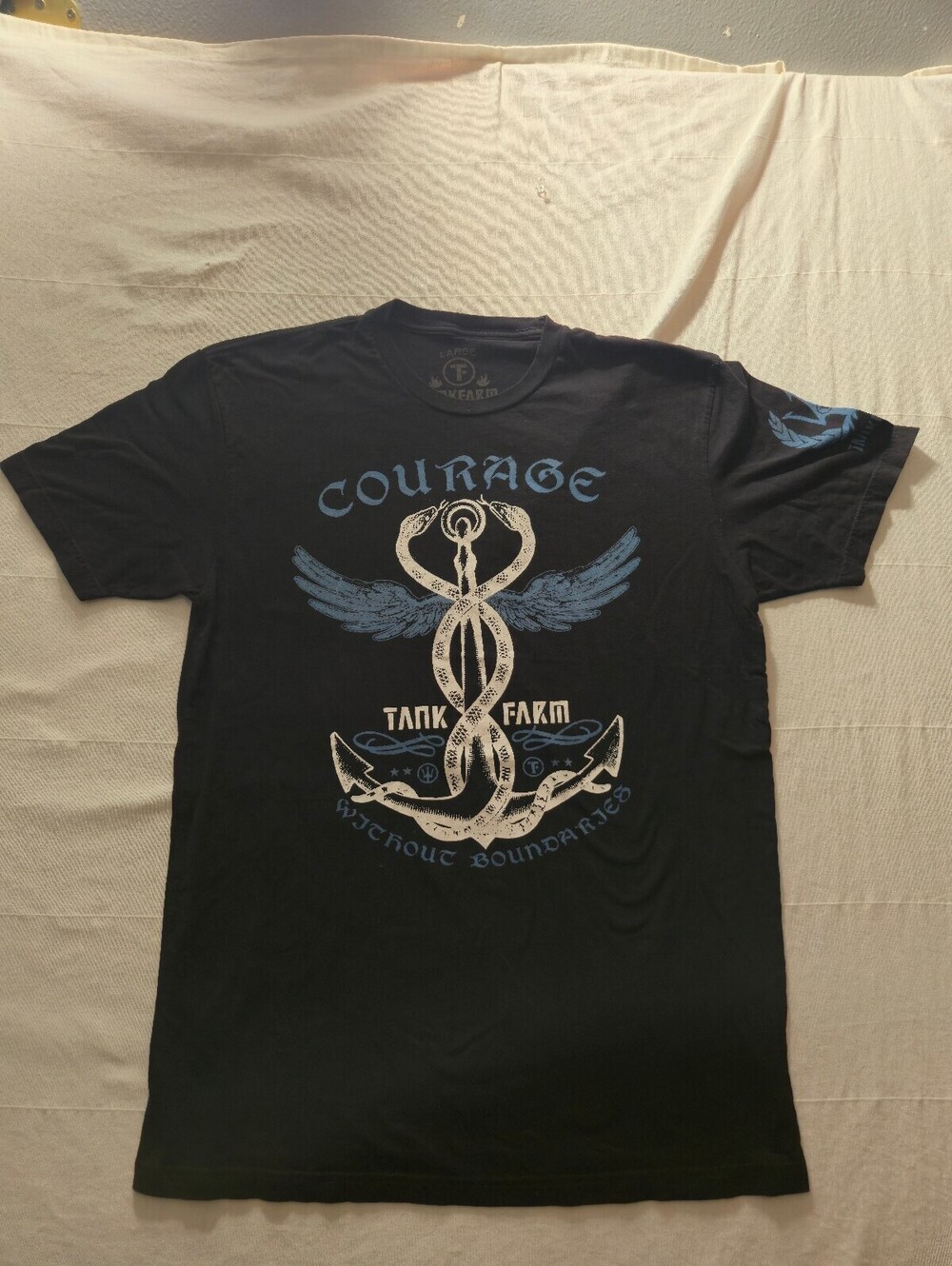 Tank Farm Courage Graphic Black T-Shirt Large